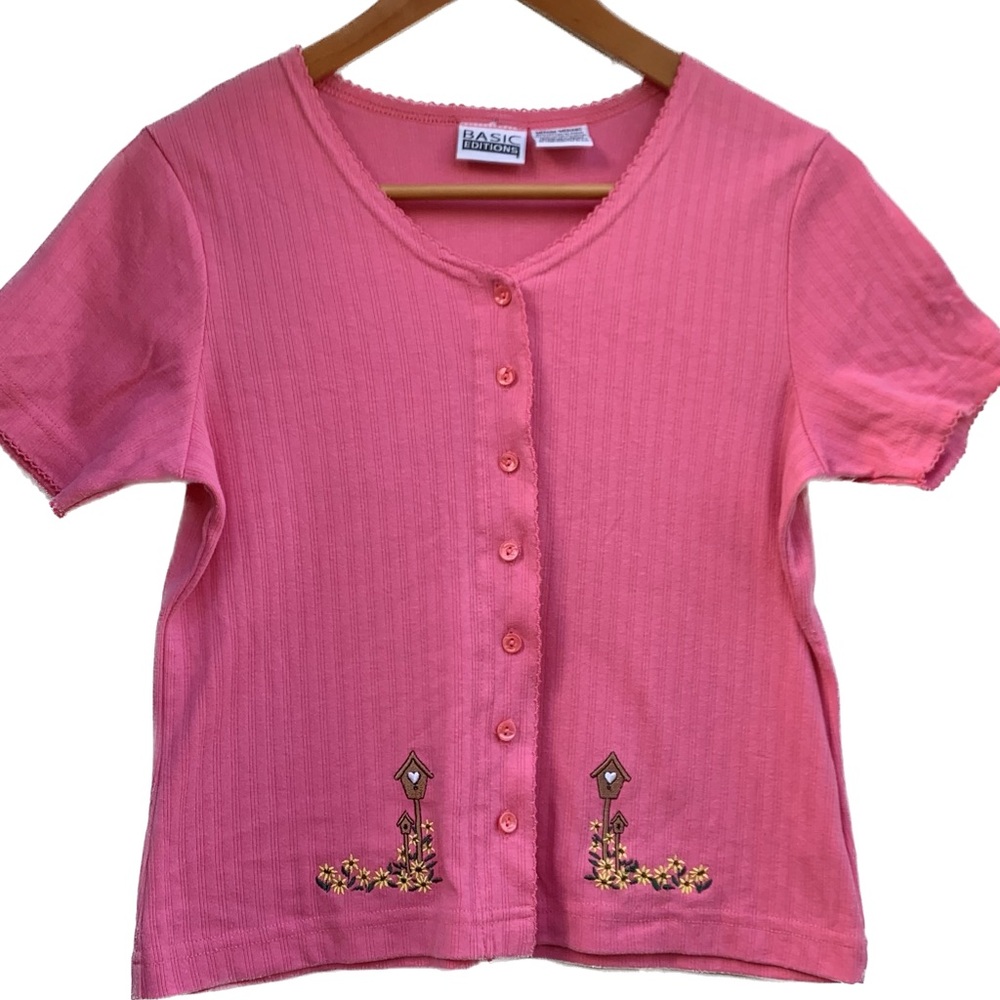 Pink Cottagecore Button Front Top - Picture 11 of 11